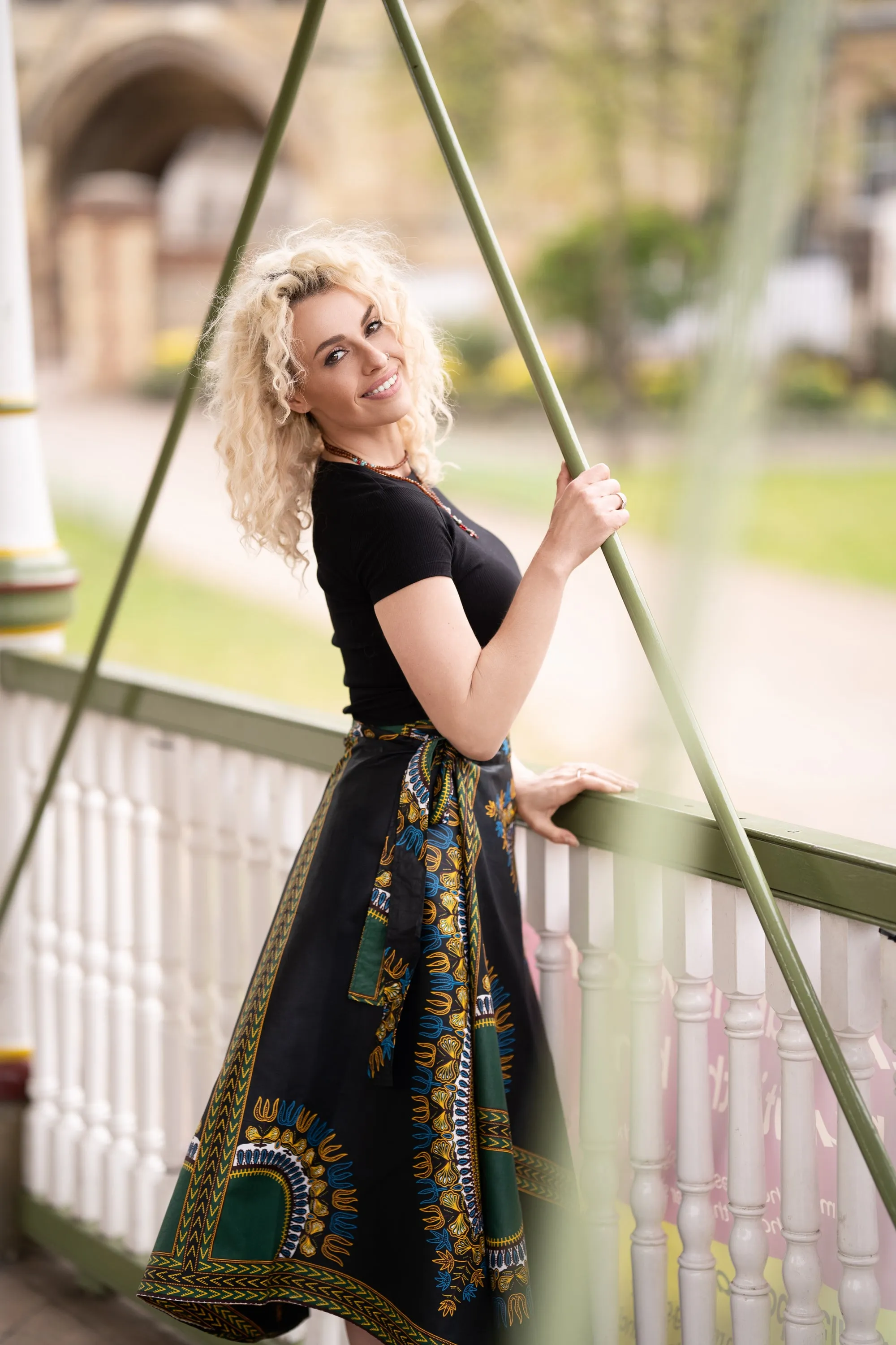 African Maxi Skirt In Black