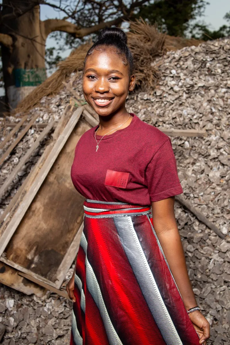 African Maxi Skirt In Red