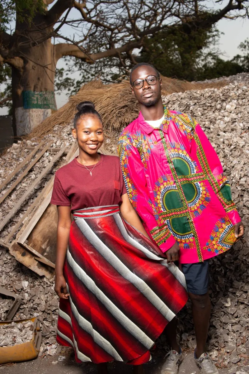 African Maxi Skirt In Red