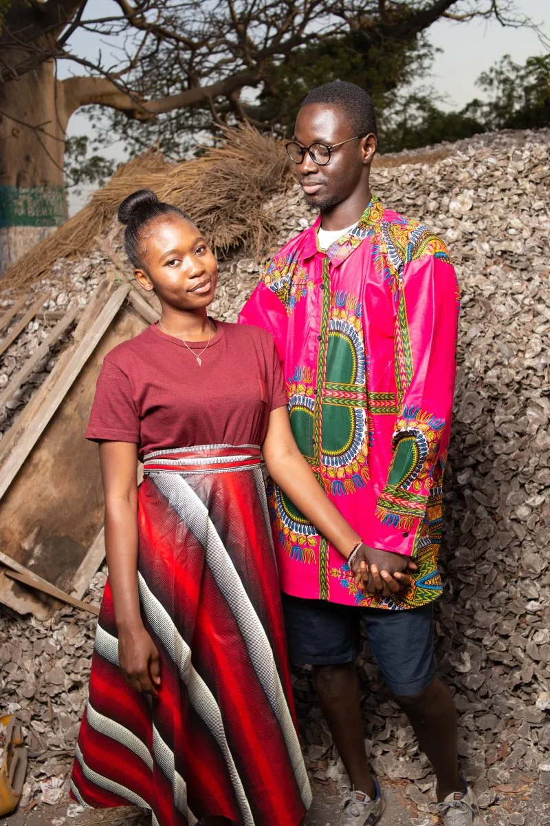 African Maxi Skirt In Red