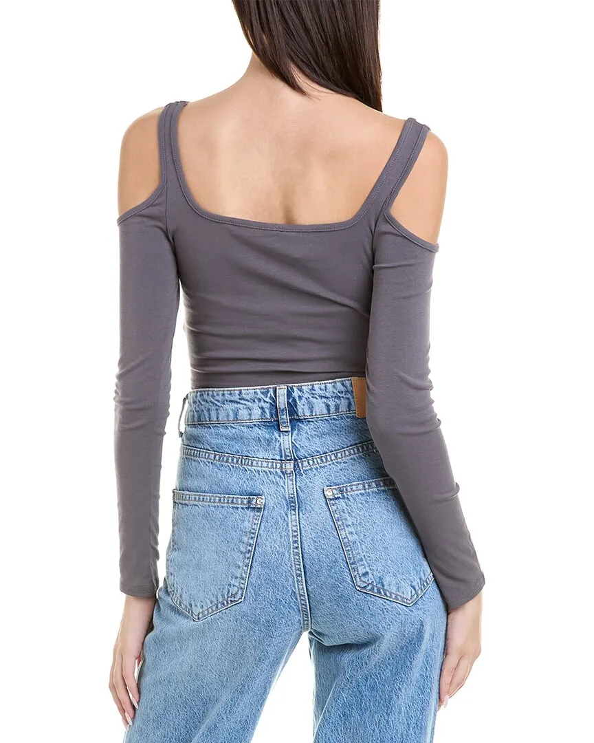 & Rouge Cold-Shoulder Crop Top