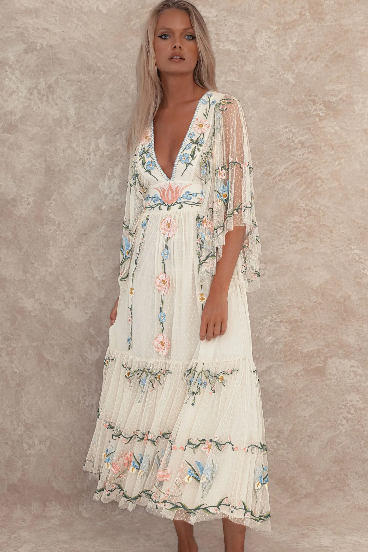 Angel Maxi Dress - Filigree Nouveau