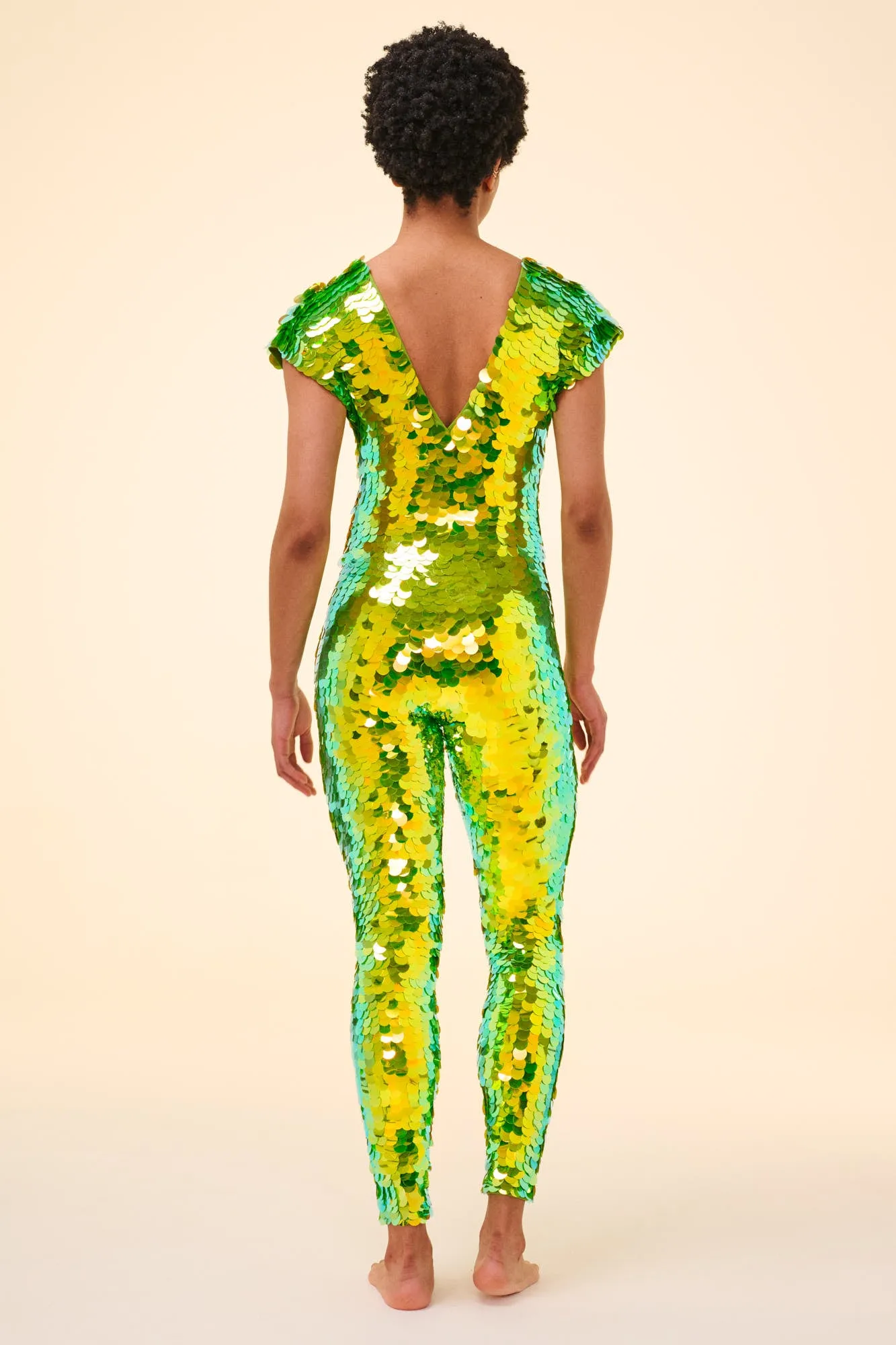 APHRODITE SEQUIN JUMPSUIT - MANTIS