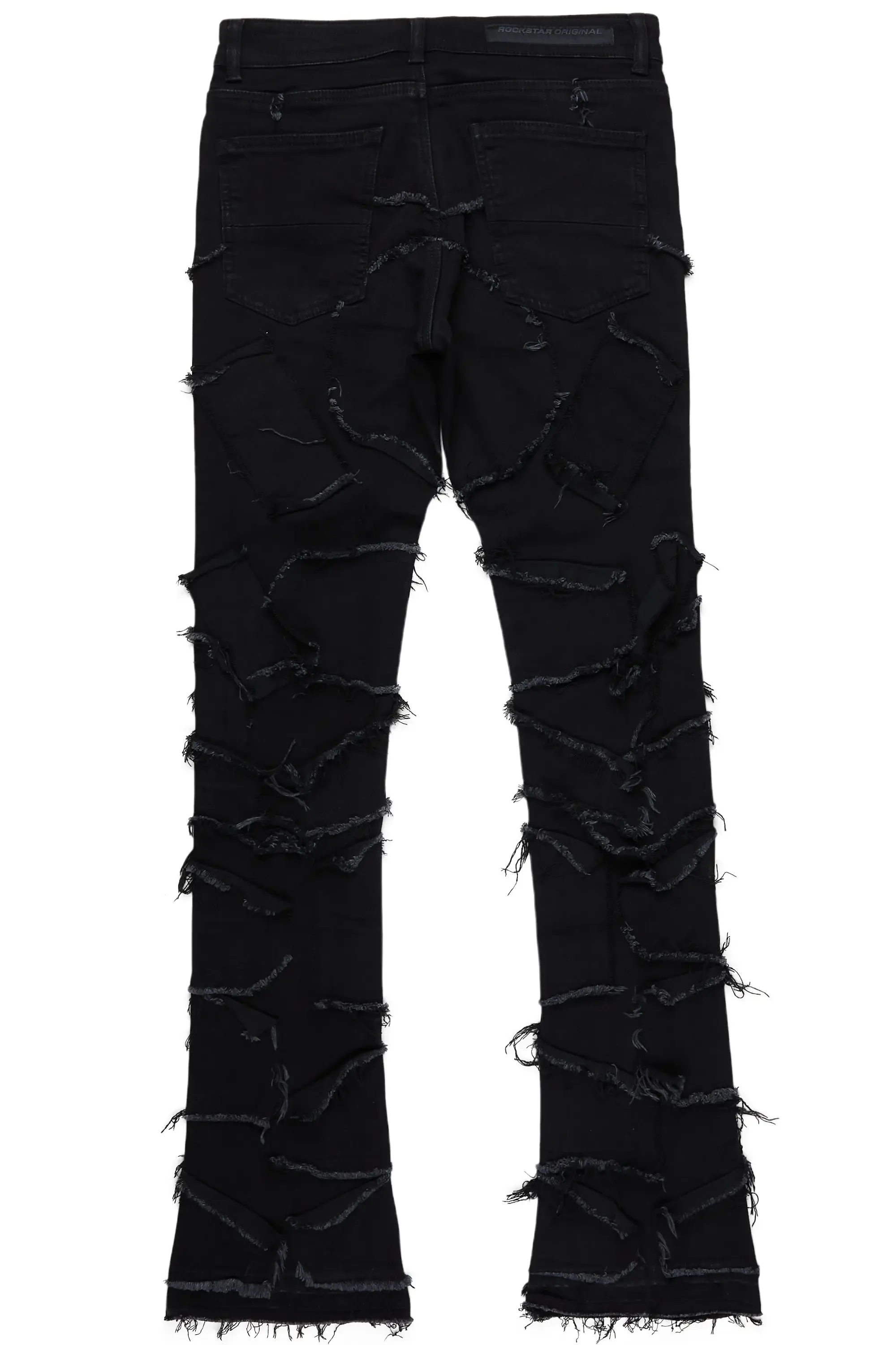 Arturo Black Stacked Flare Jeans