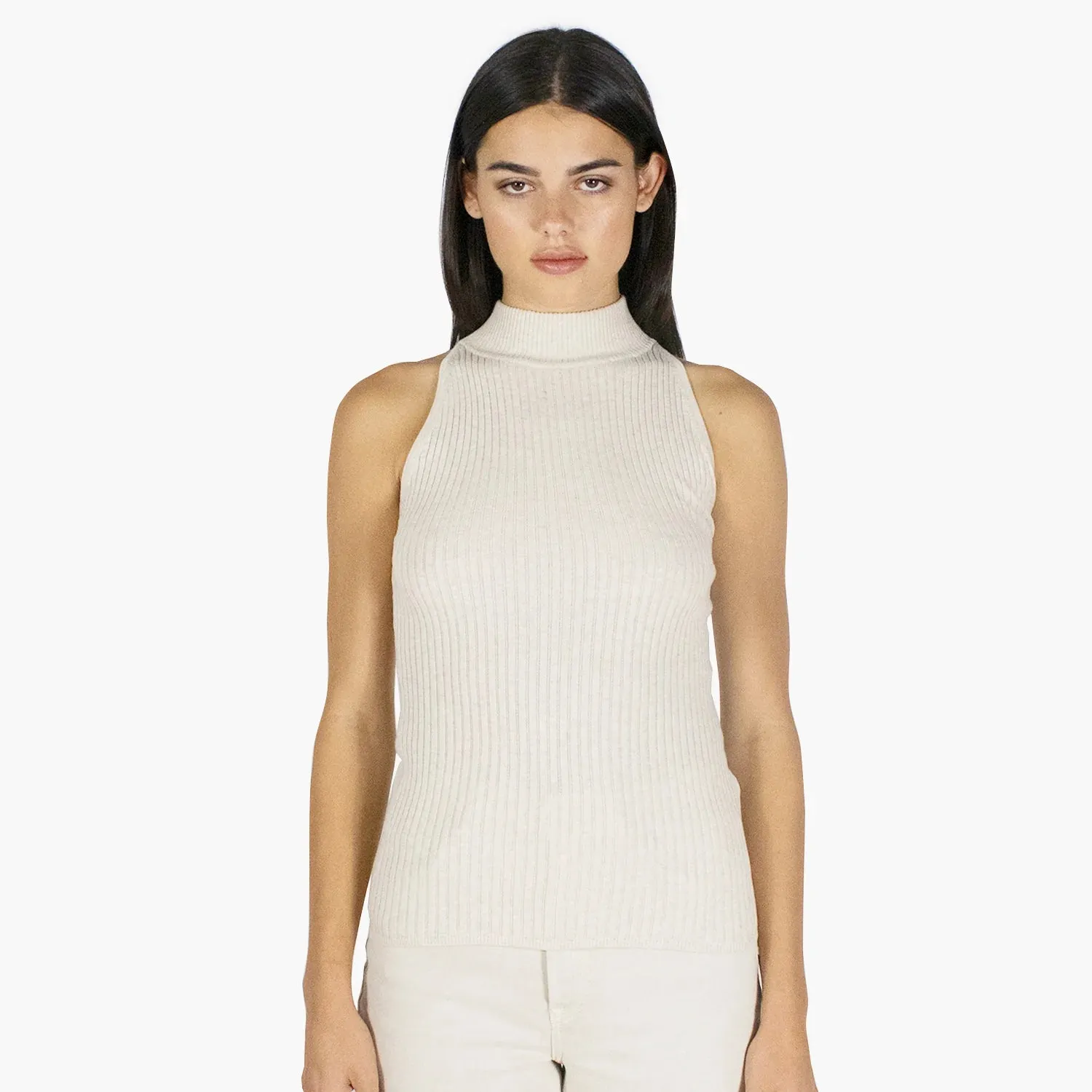 Autumn Cashmere Rib Mock Neck Halter Top - Multiple Colors!