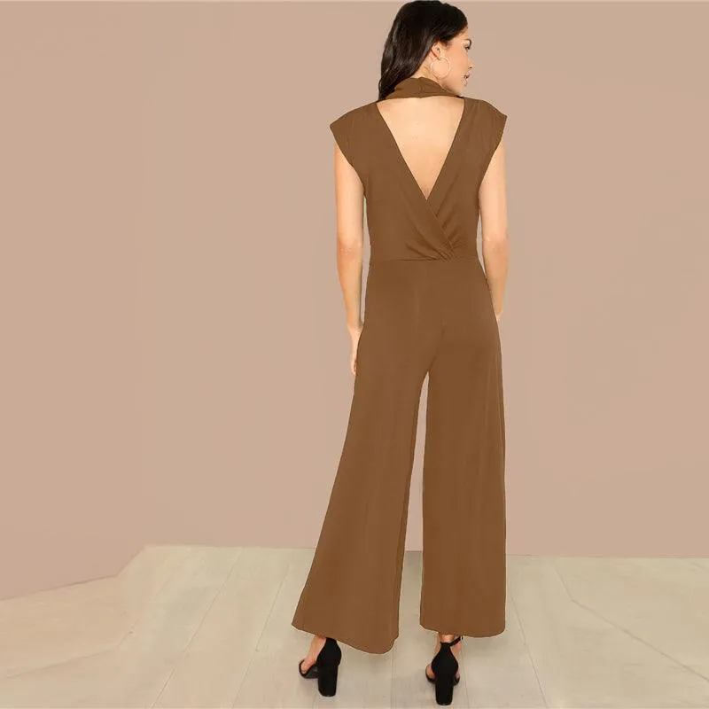 BELLA BROWN JUMPSUIT