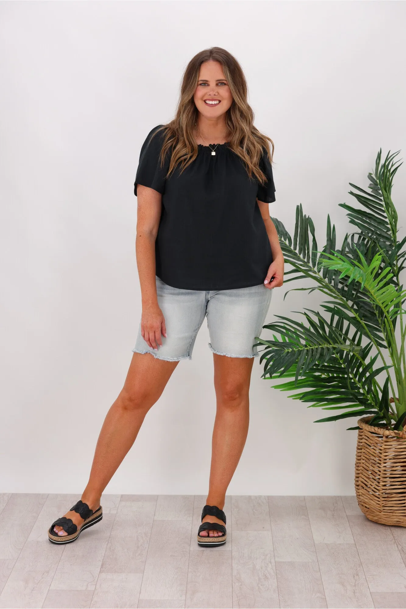 Betty Basics Jessica Shoulder Top Coal