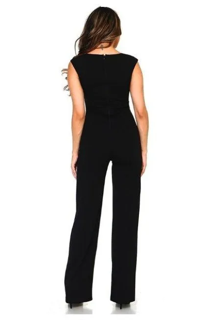 Black V-Neck Jumpsuit