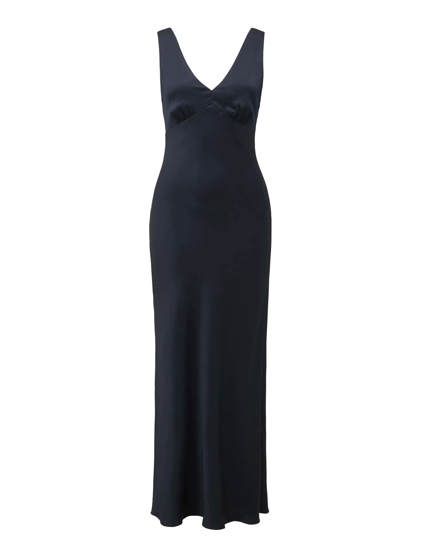 Cameron Petite V Neck Satin Maxi Dress