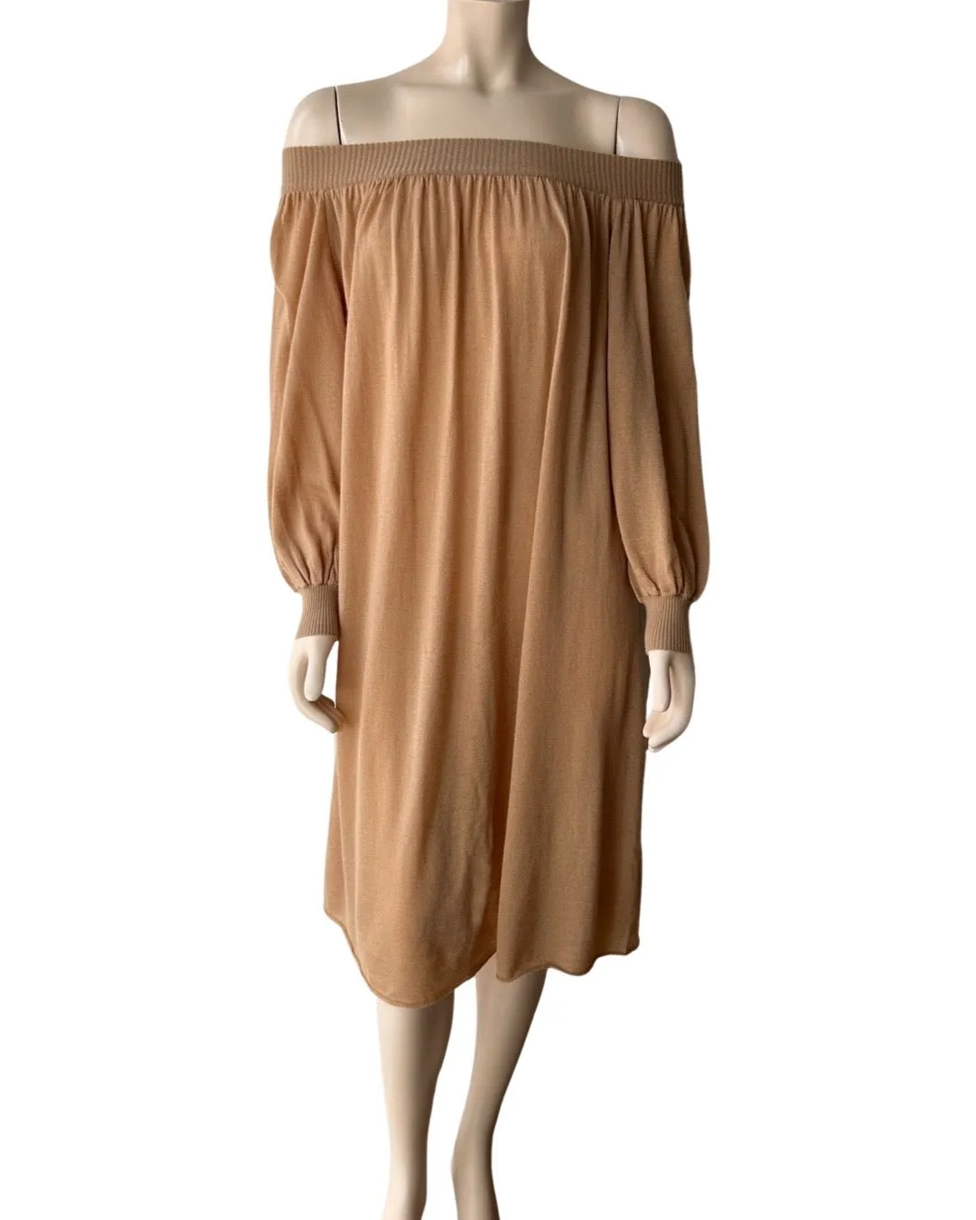 CASHMERE OFF SHOULDER DRESS SIZE S