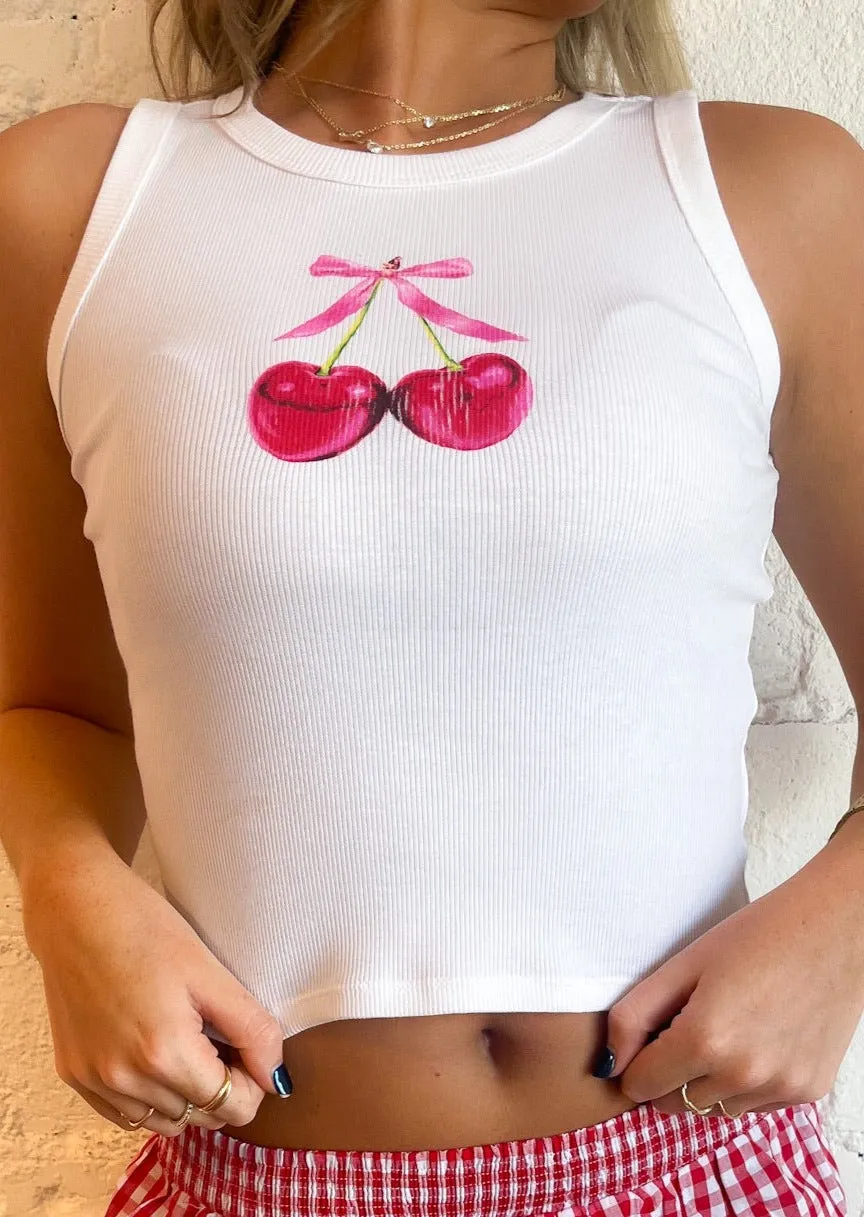 Cherry Bow Tank Top