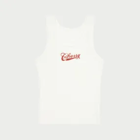 Cherry Diner Tank Top (White)