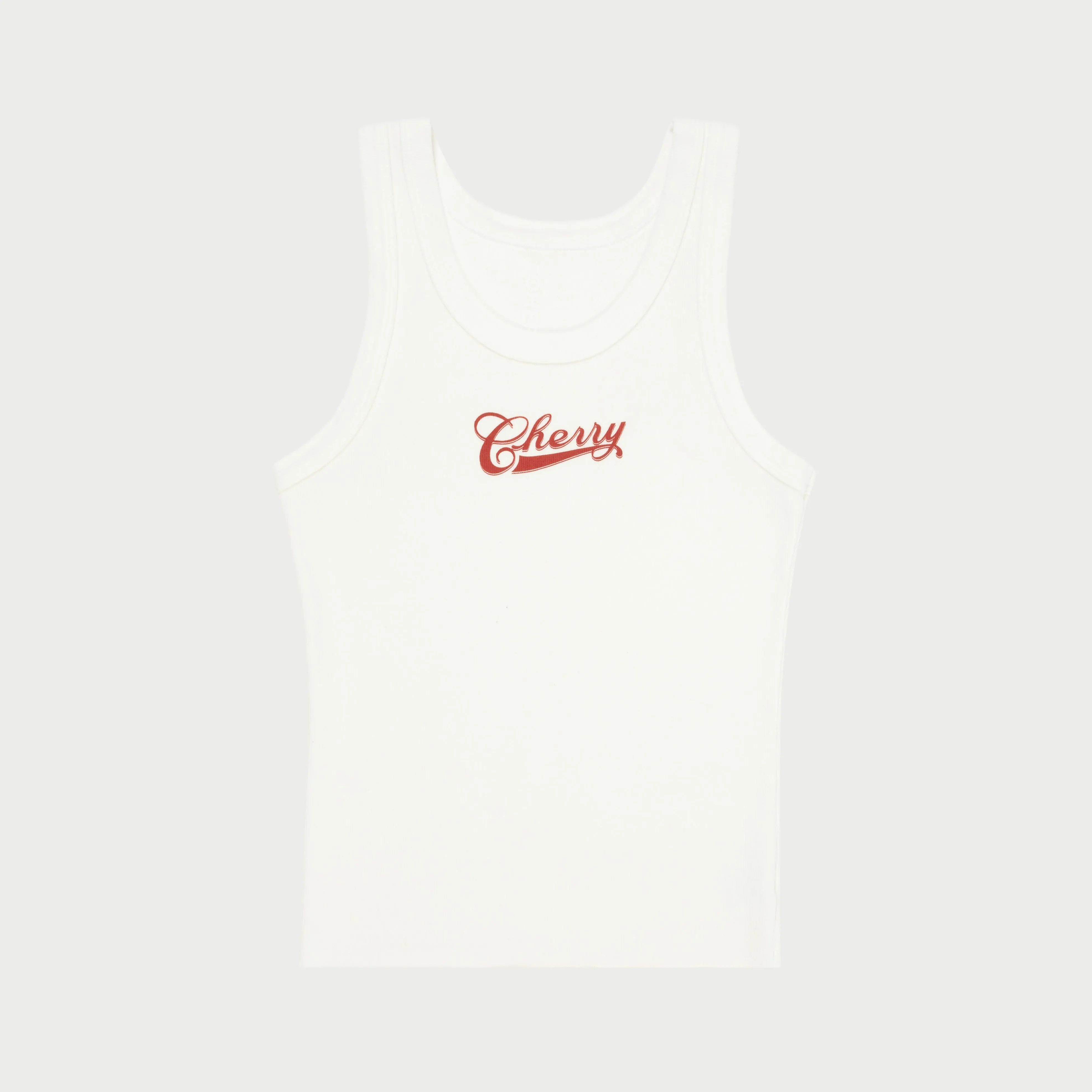 Cherry Diner Tank Top (White)