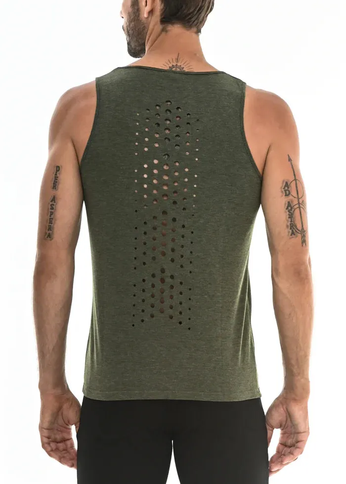 CHEVRON LASER CUT TANK TOP