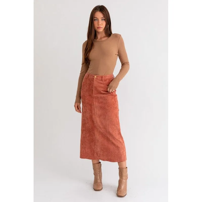 CORD MAXI SKIRT