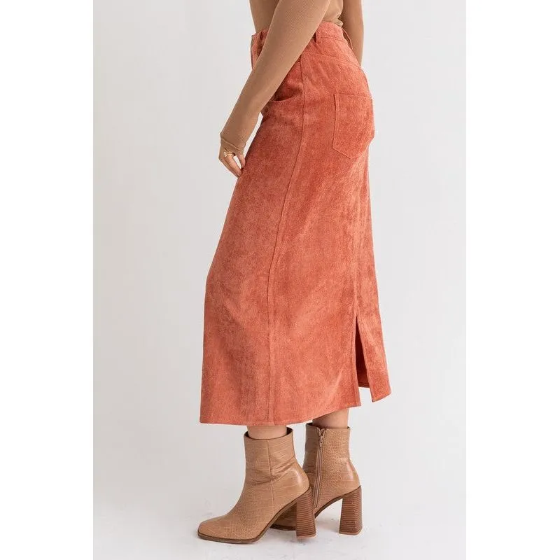 CORD MAXI SKIRT