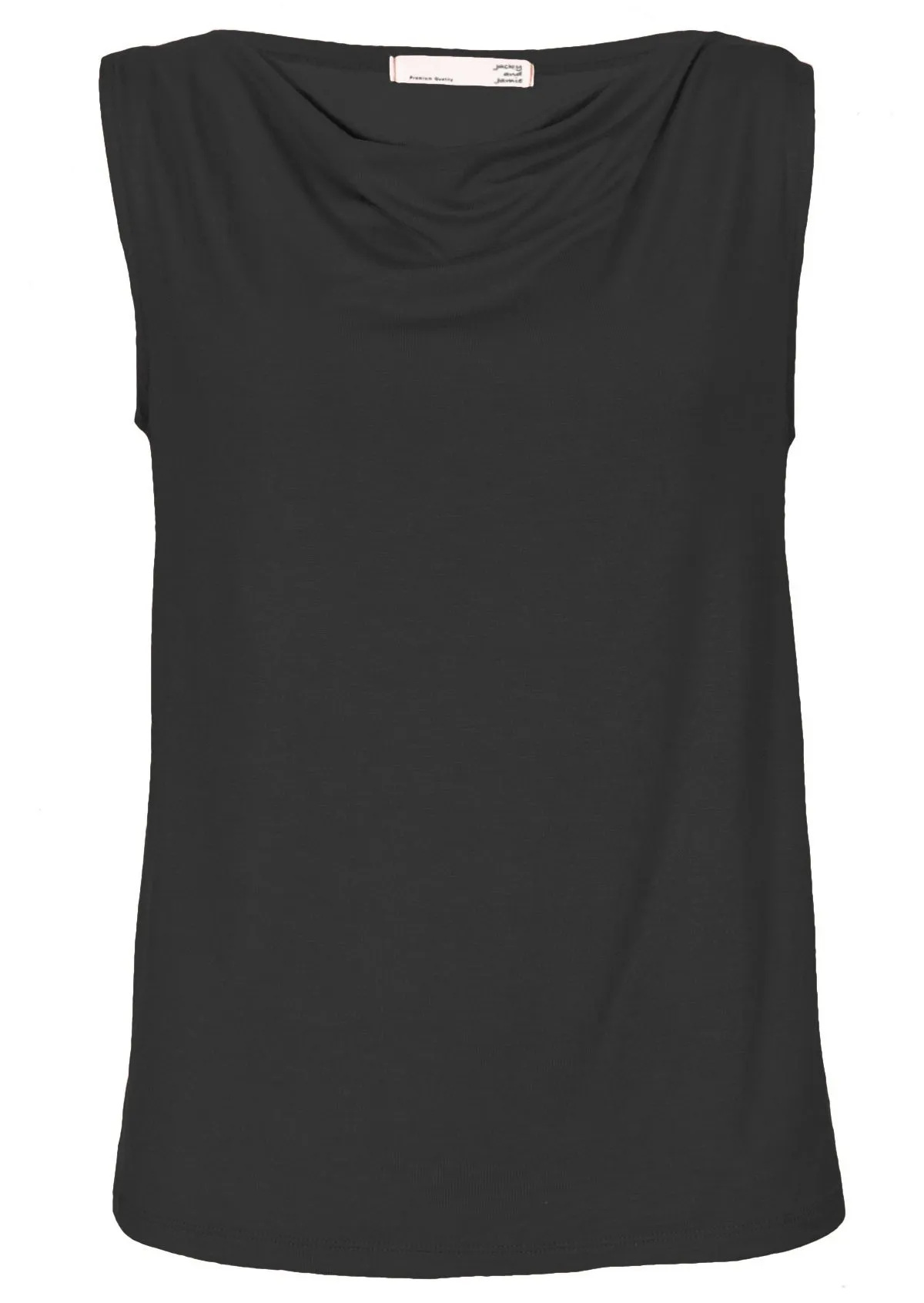 Cowl Neck Singlet Top Black