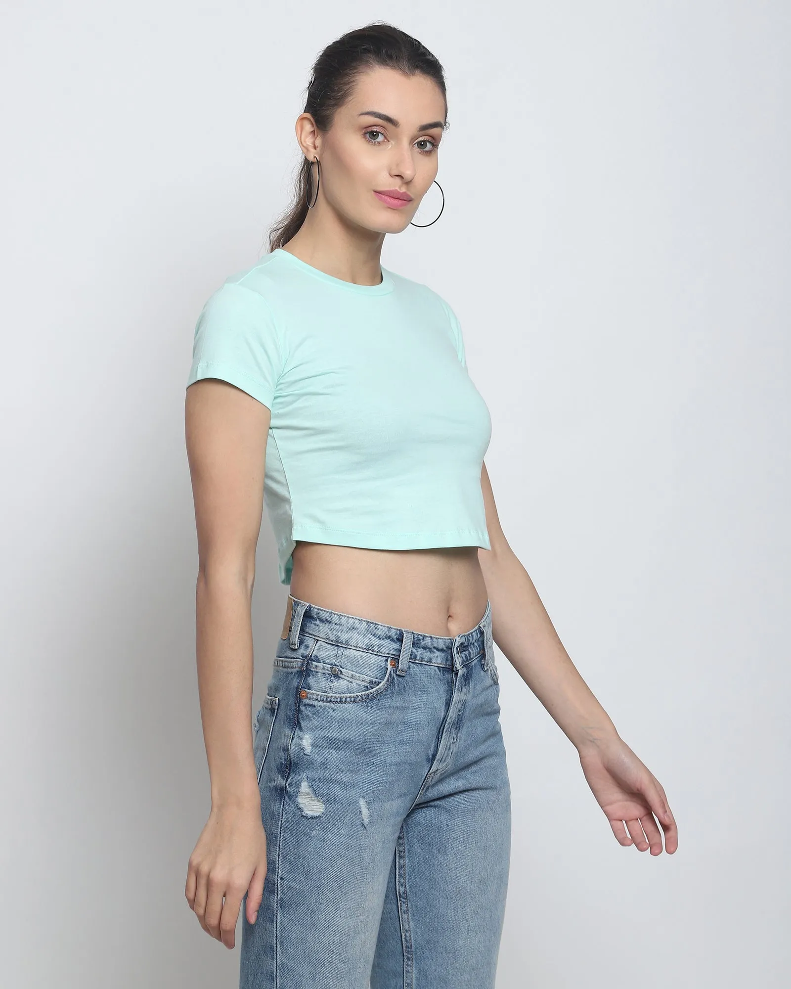 Crop Top: Pale Green