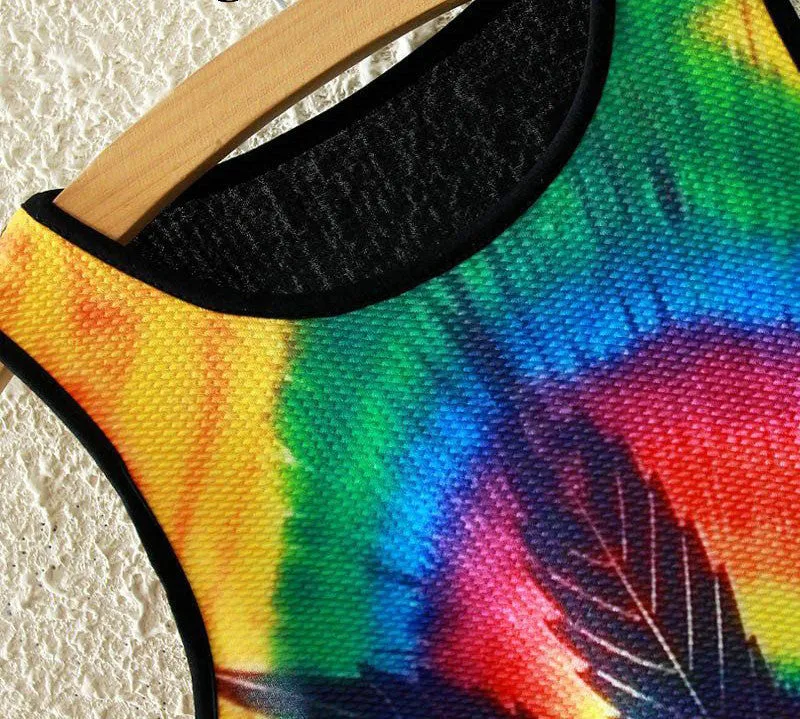 Dank Master Rainbow Weed Crop Top