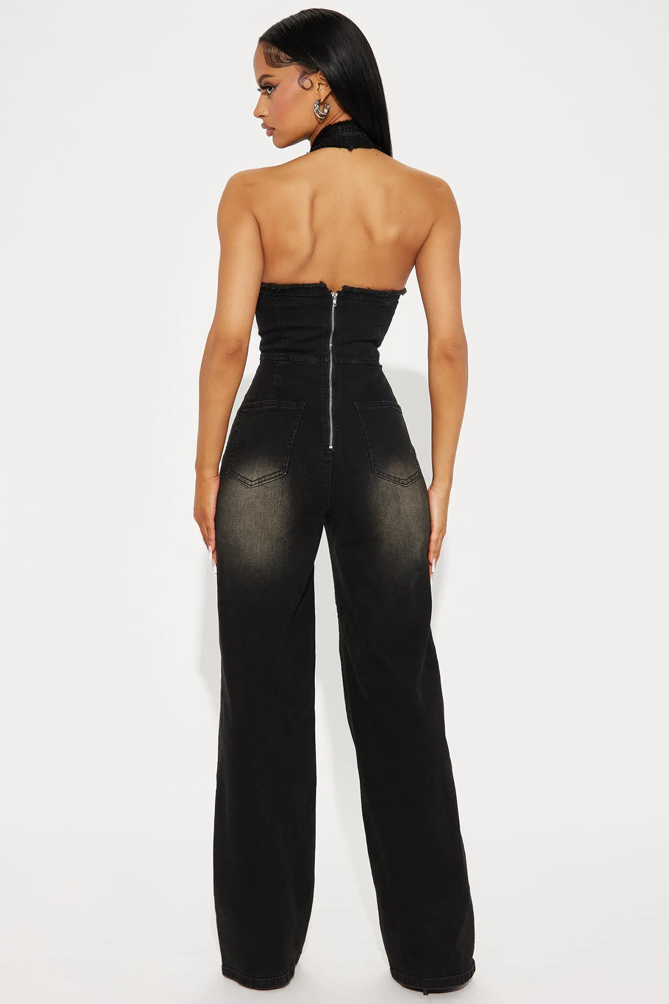 Demie Denim Jumpsuit - Black