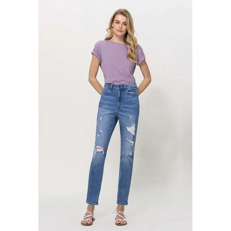 Distressed Mom Jeans