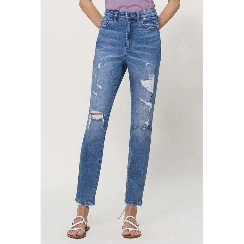 Distressed Mom Jeans