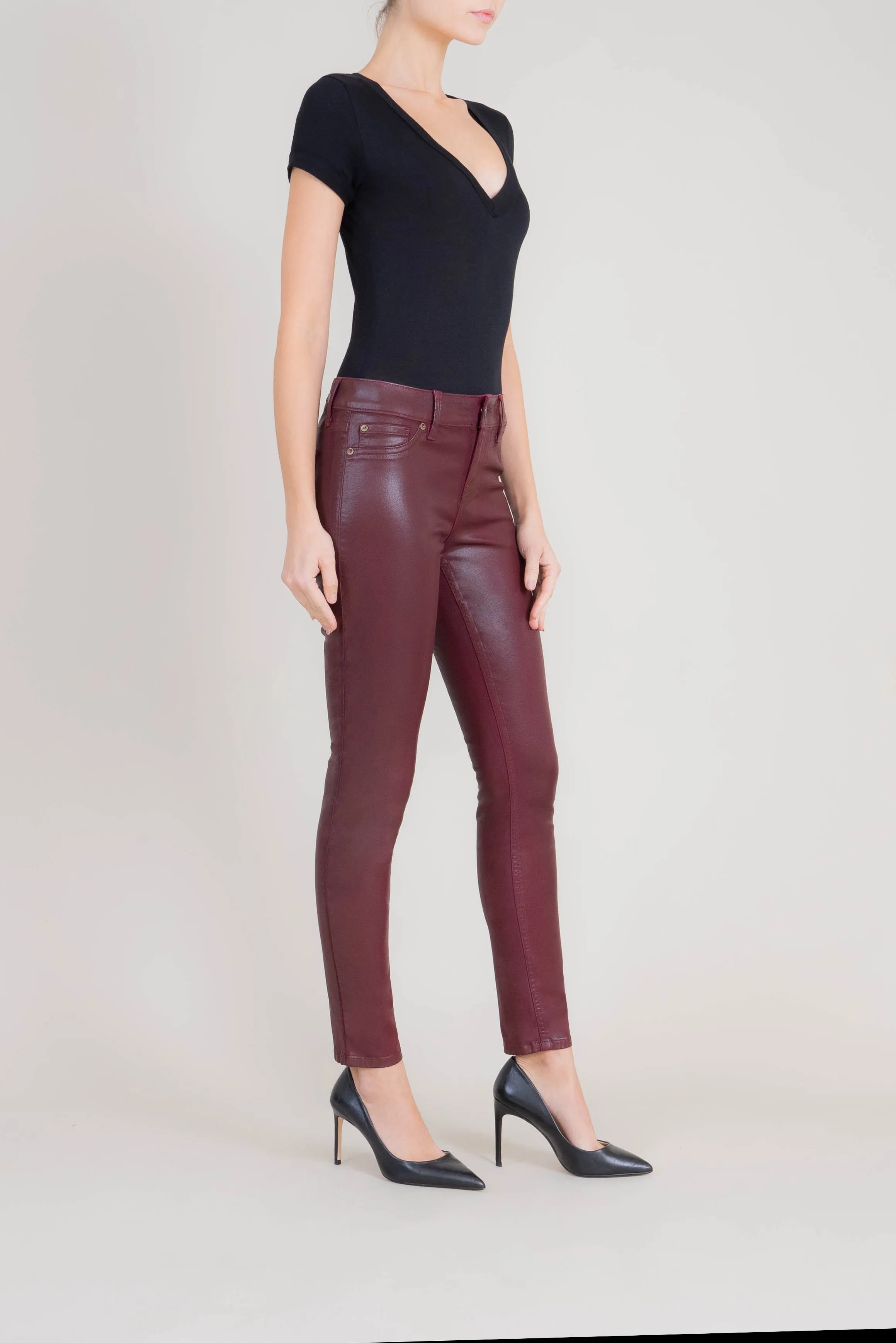 Eco-Leather Skinny Jeans