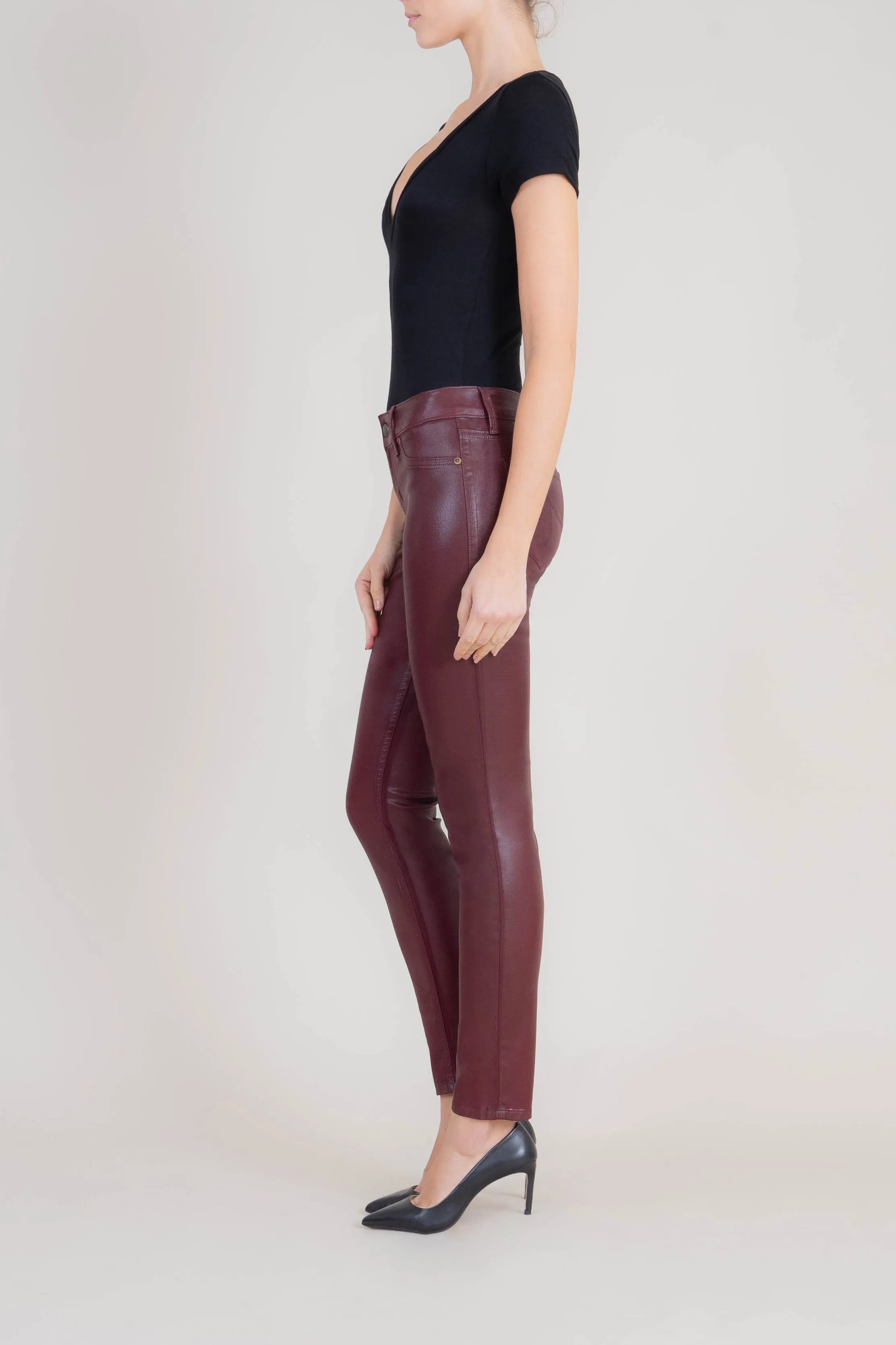 Eco-Leather Skinny Jeans