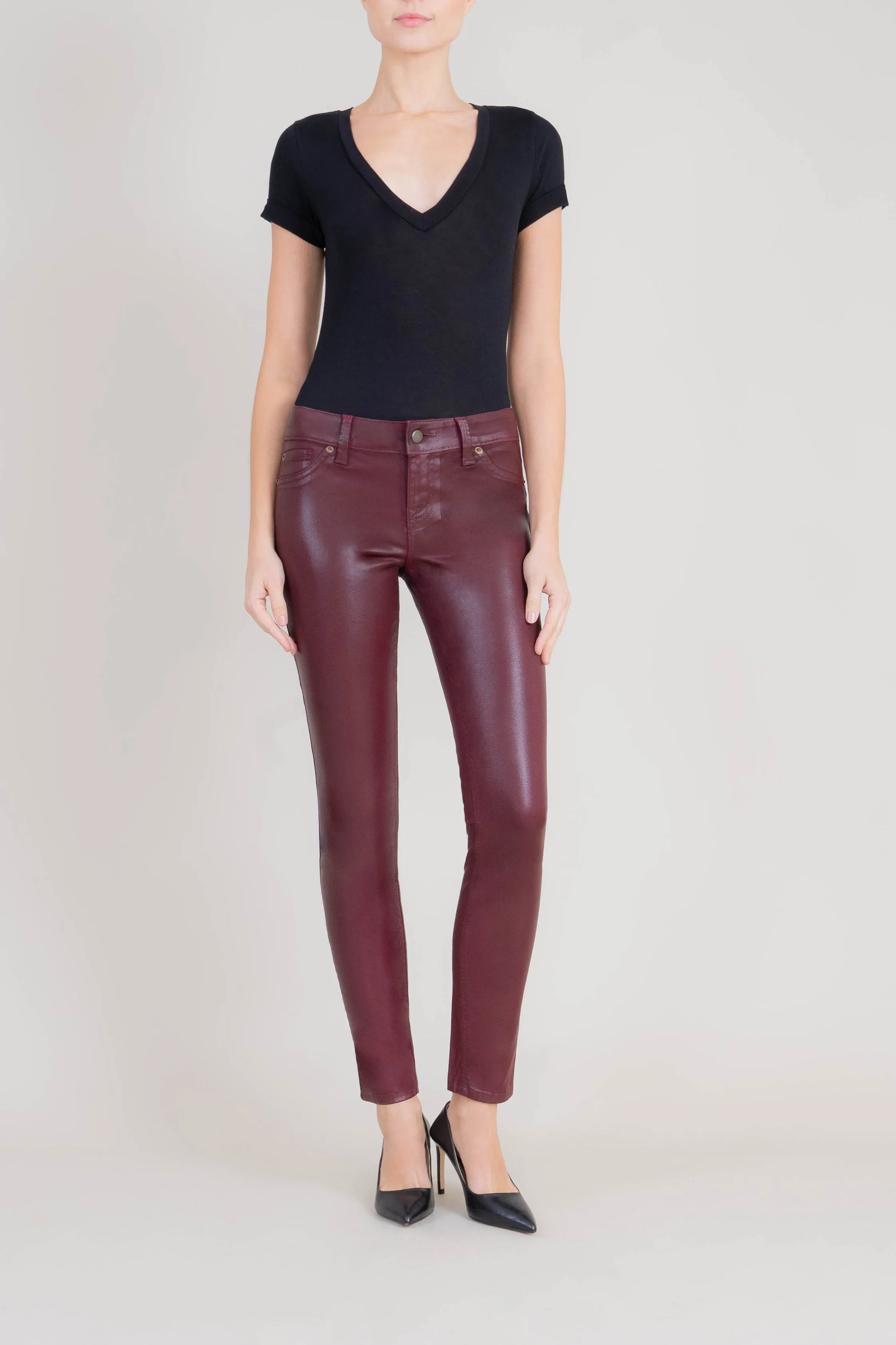 Eco-Leather Skinny Jeans