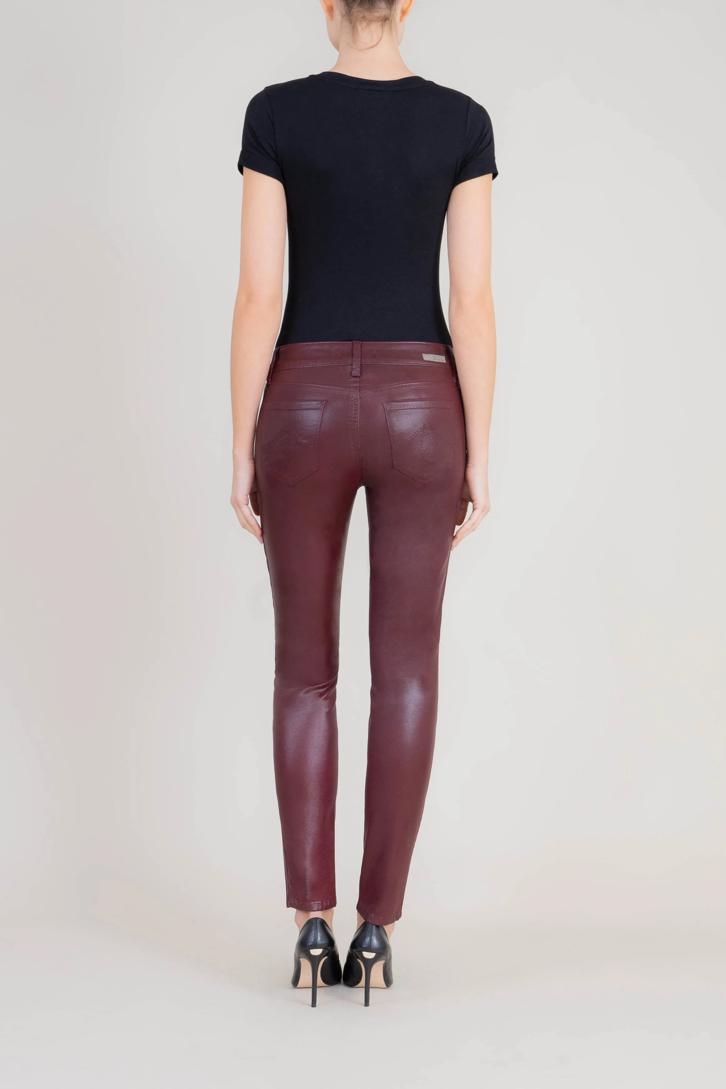 Eco-Leather Skinny Jeans