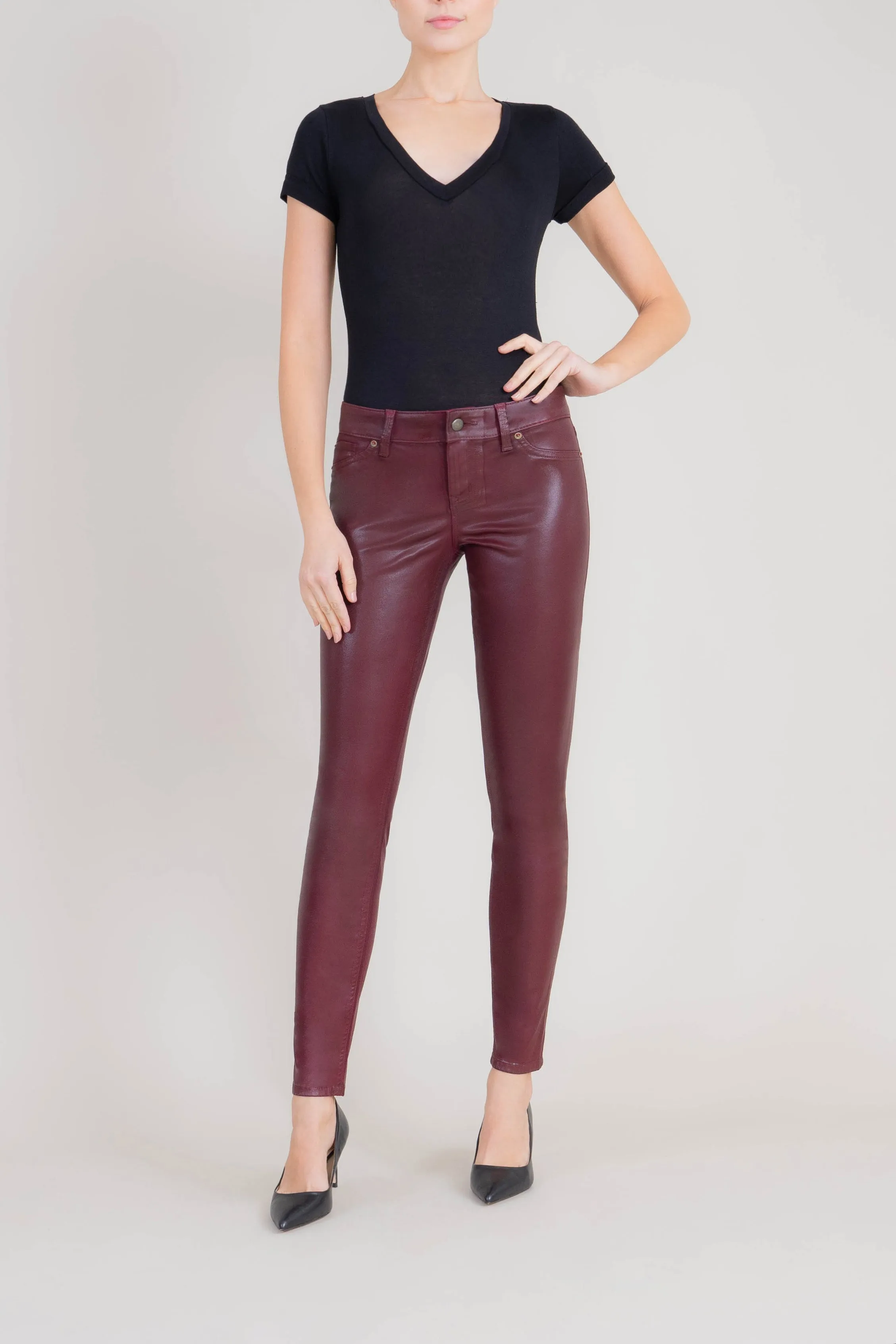 Eco-Leather Skinny Jeans