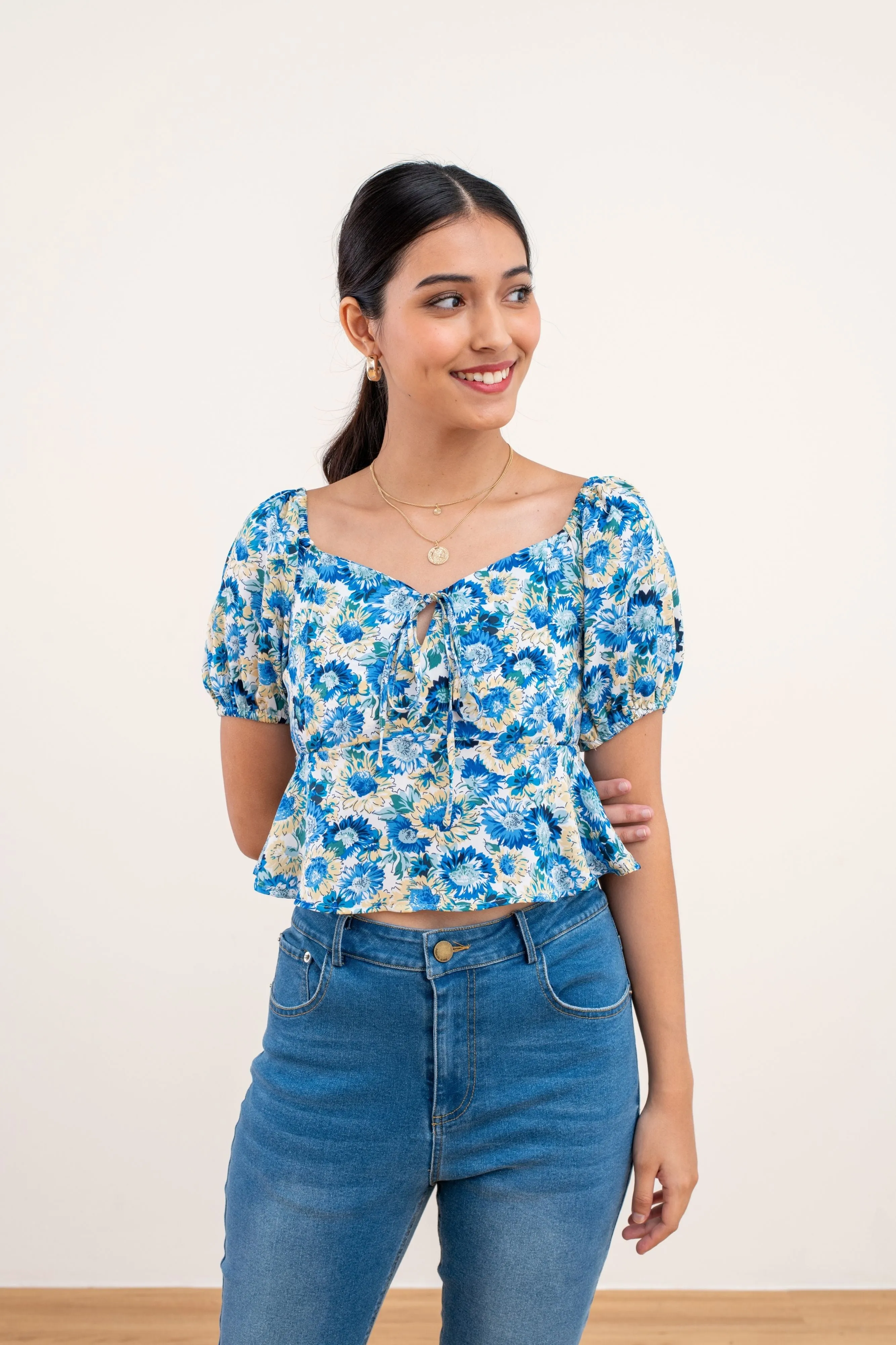 Eliza Printed Crop Top