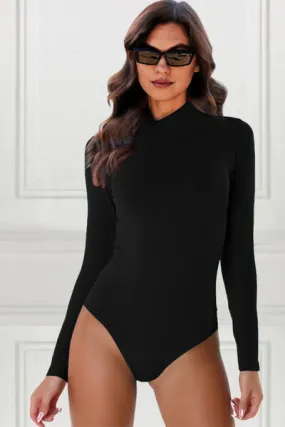 Explore More Collection - Basic Bae Full Size Mock Neck Long Sleeve Bodysuit