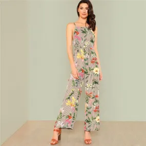 FELICITY’S FLORAL STRIPE JUMPSUIT