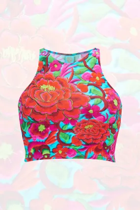 Folklorico Sleeveless Crop Top