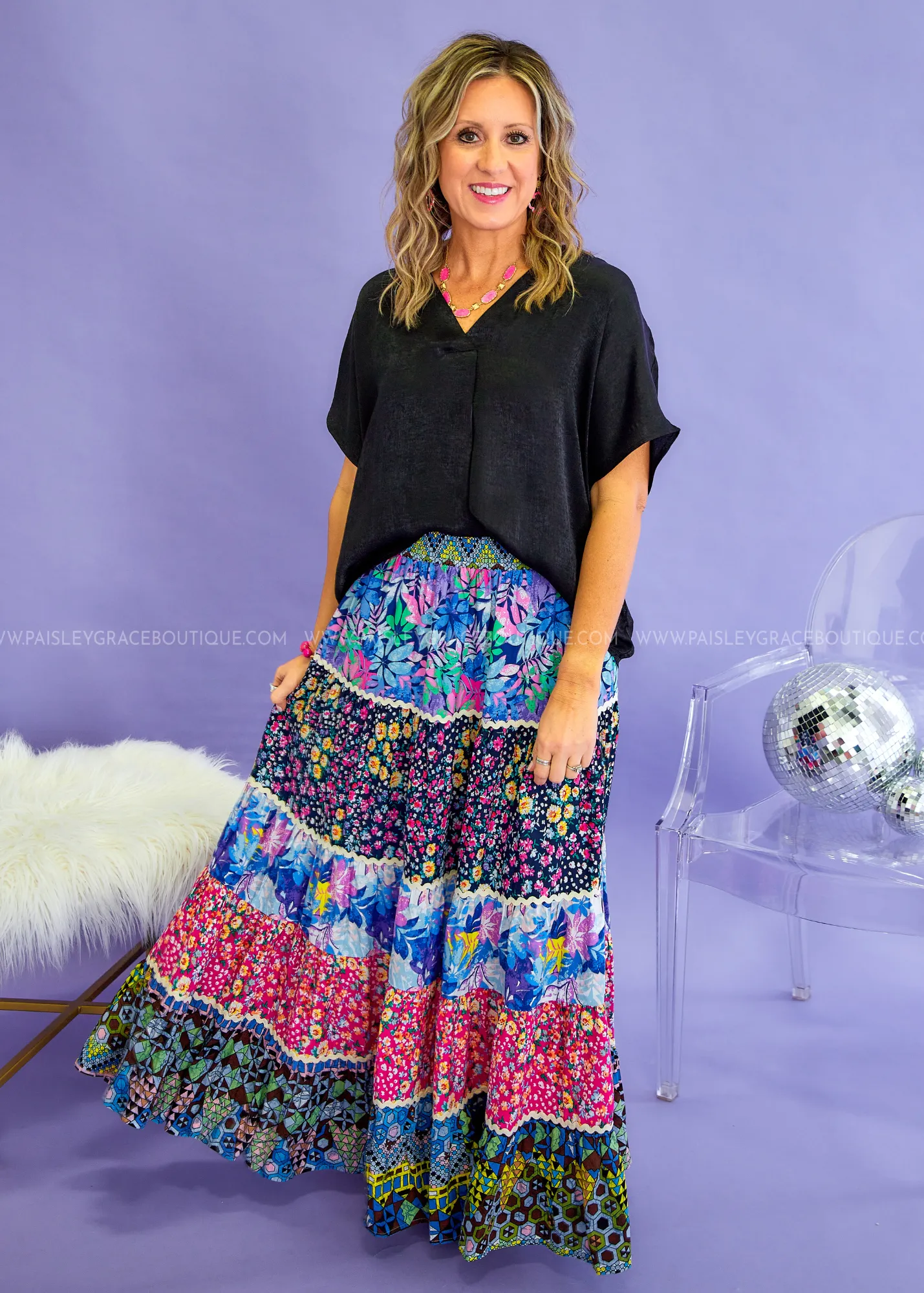 Gone To Greece Maxi Skirt