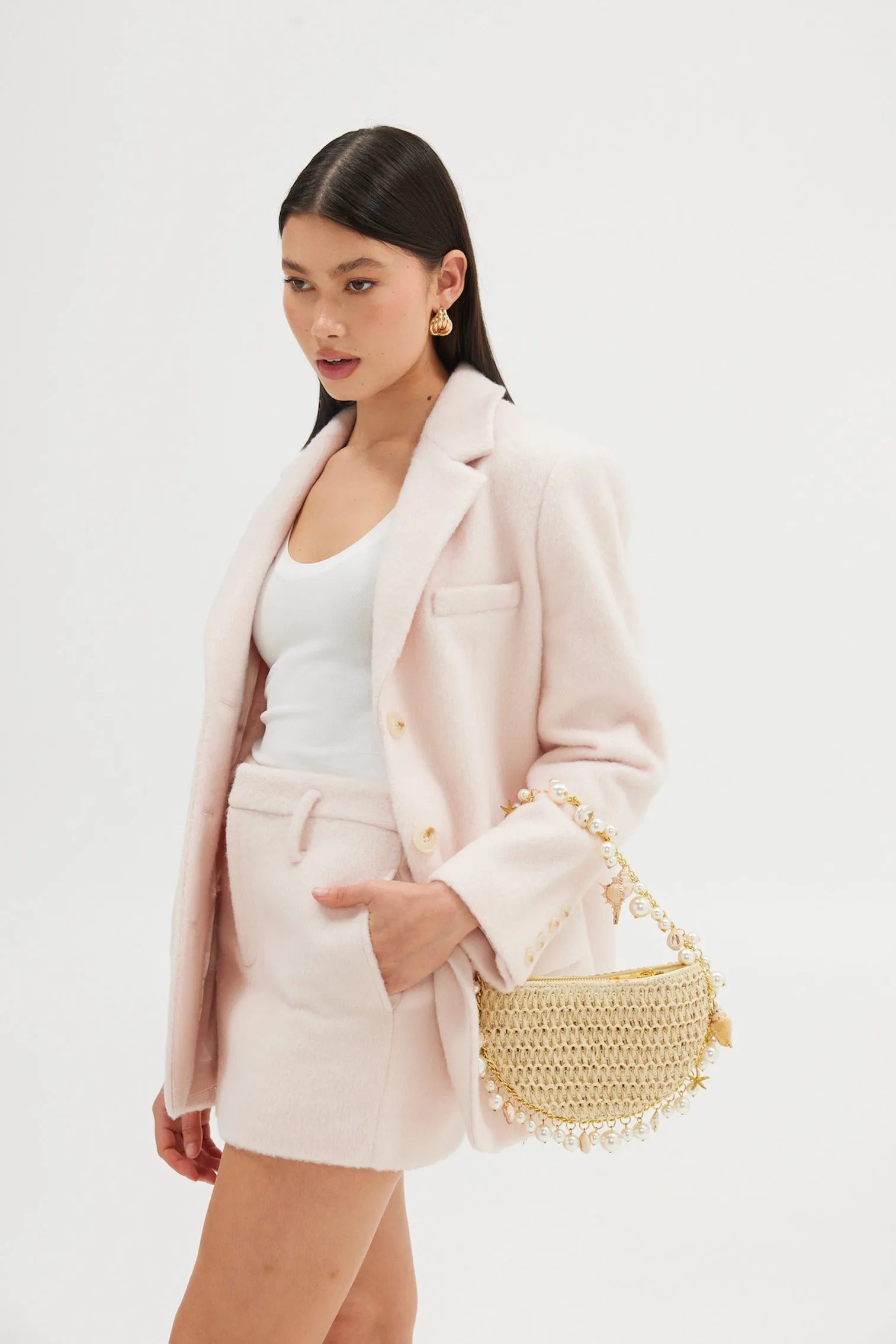 Harper Blazer - Blush Pink