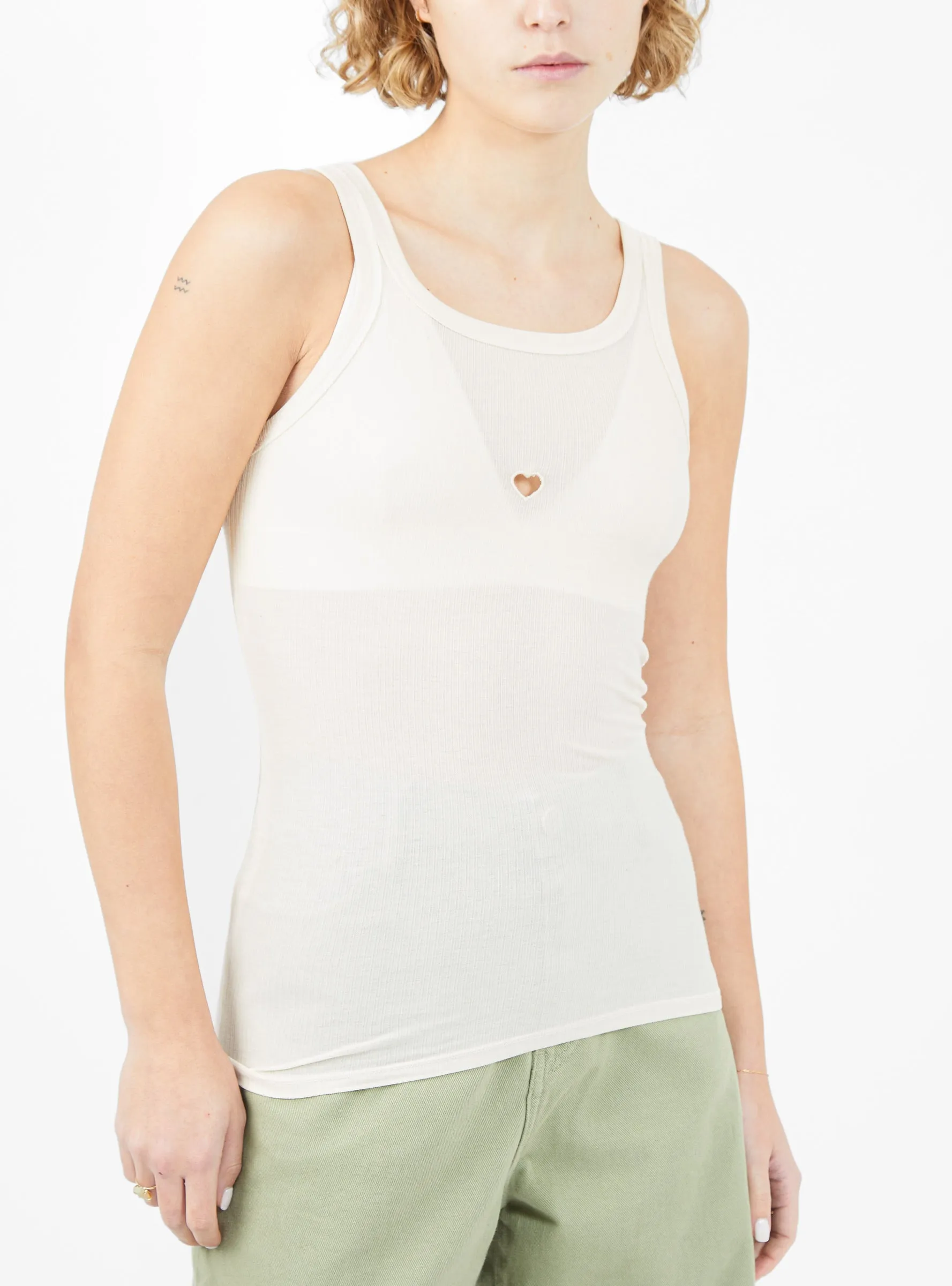 Heart Tank Top Undyed