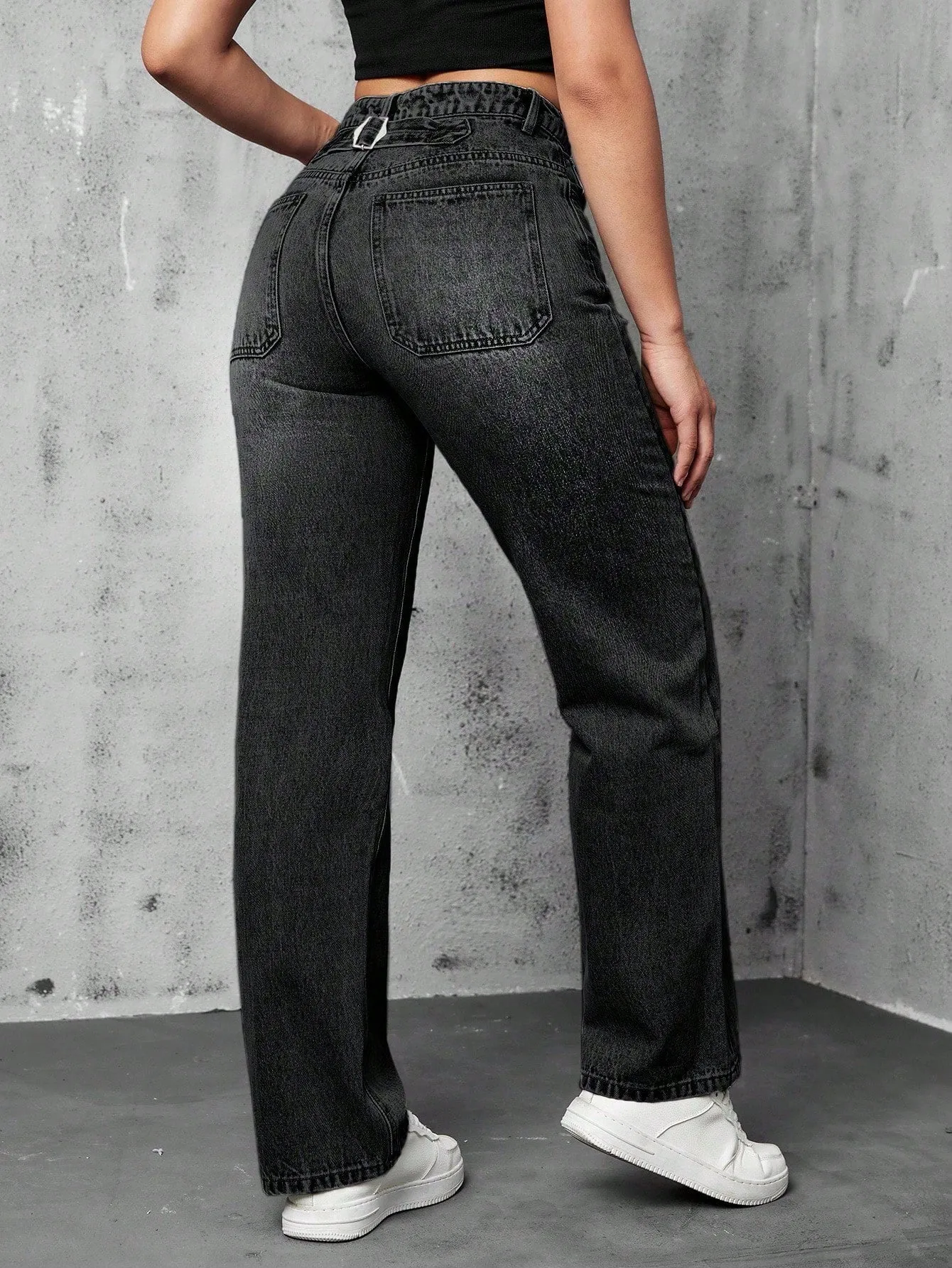 High Rise Straight Leg Jeans