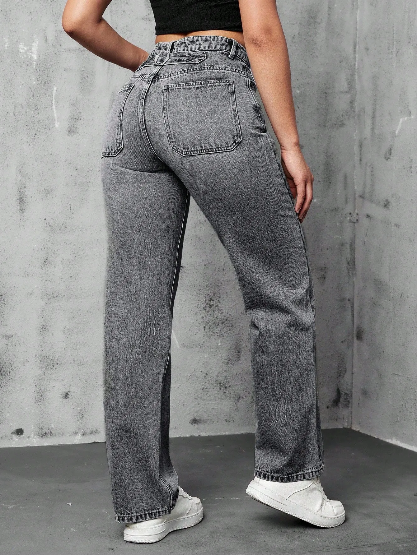 High Rise Straight Leg Jeans