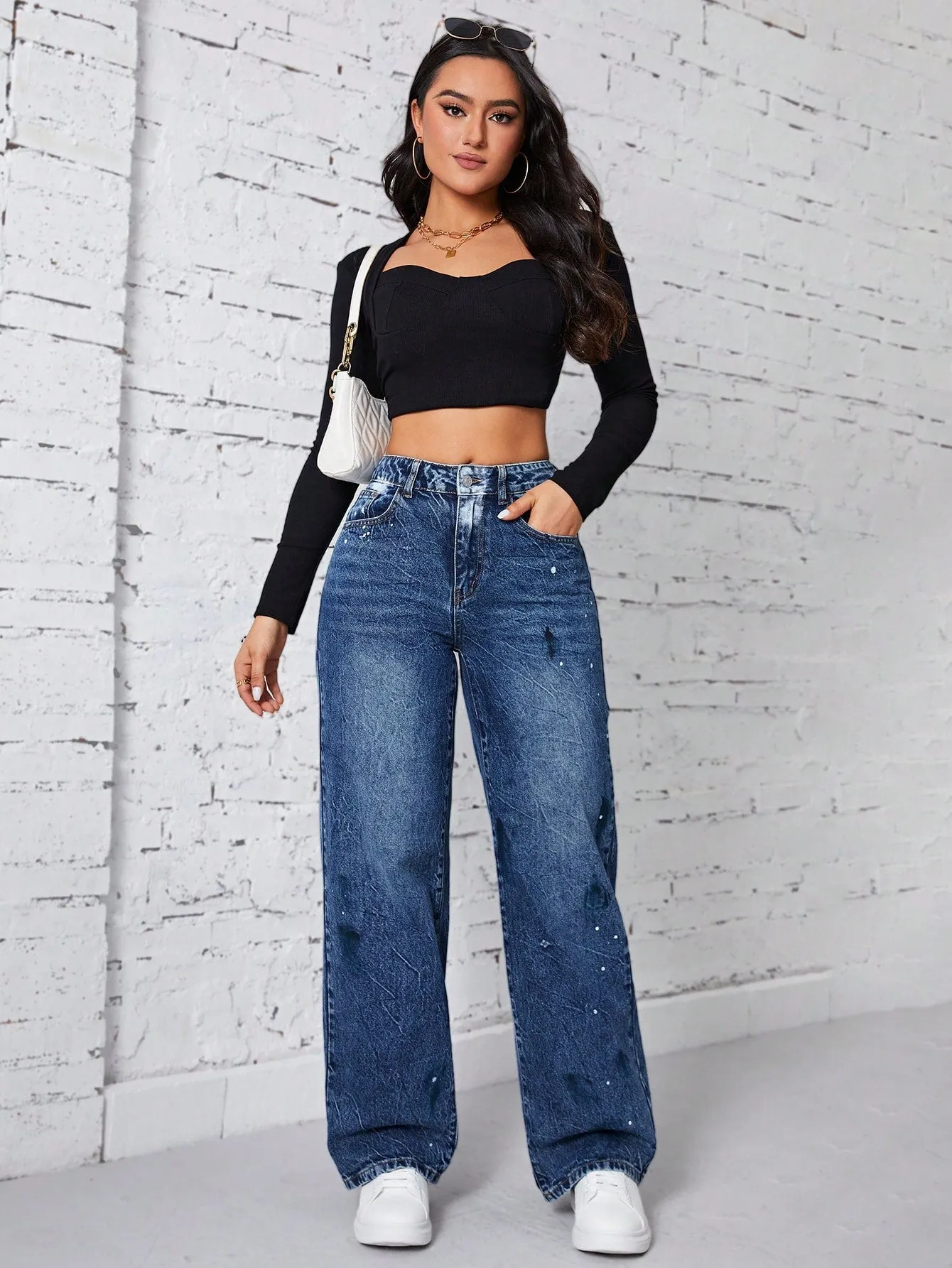 High Rise Straight Leg Jeans