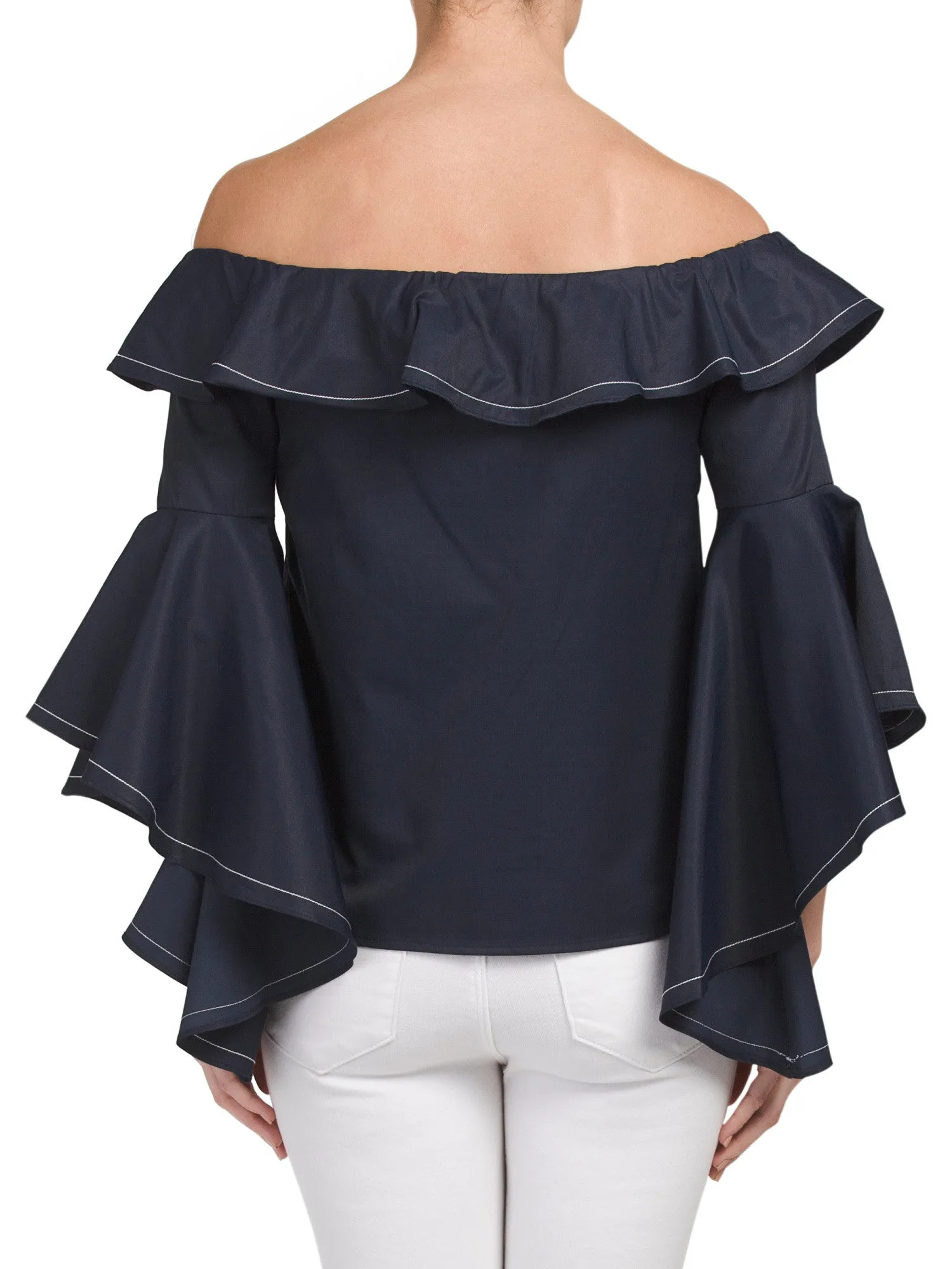 INA Ruffle Bell Sleeve Off the shoulder Top