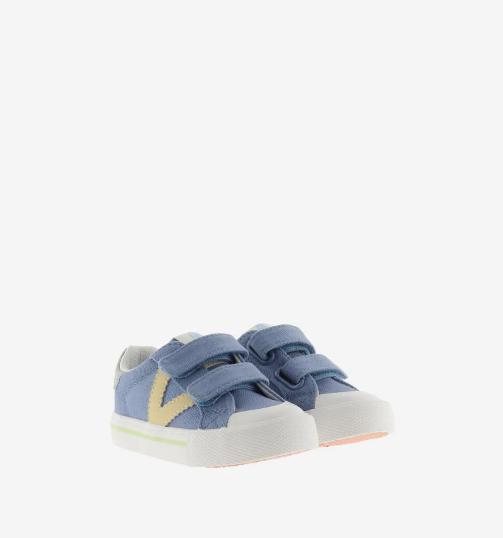 Jeans canvas sneaker with  "V"