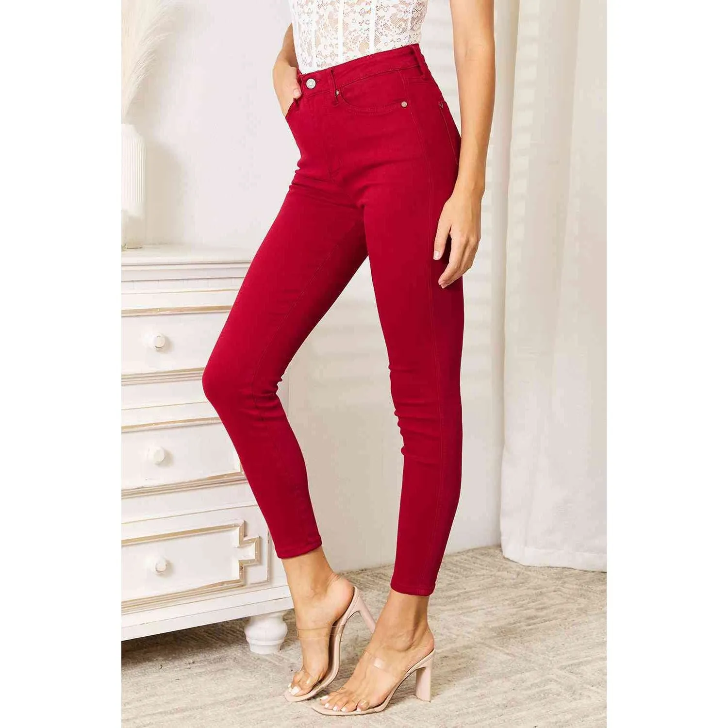 Judy Blue Deep Red Skinny Jeans