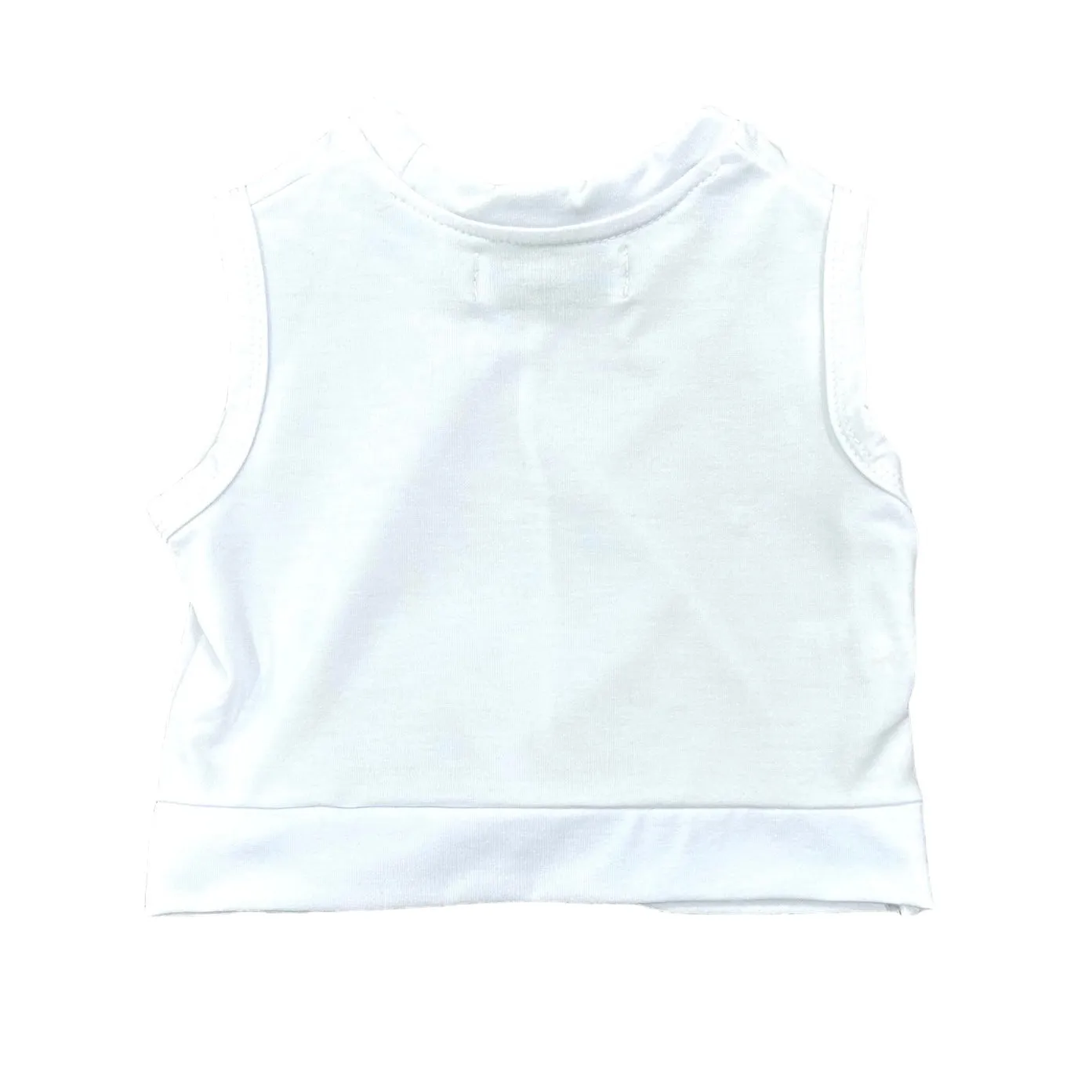 Knit Crop Top Tank - White