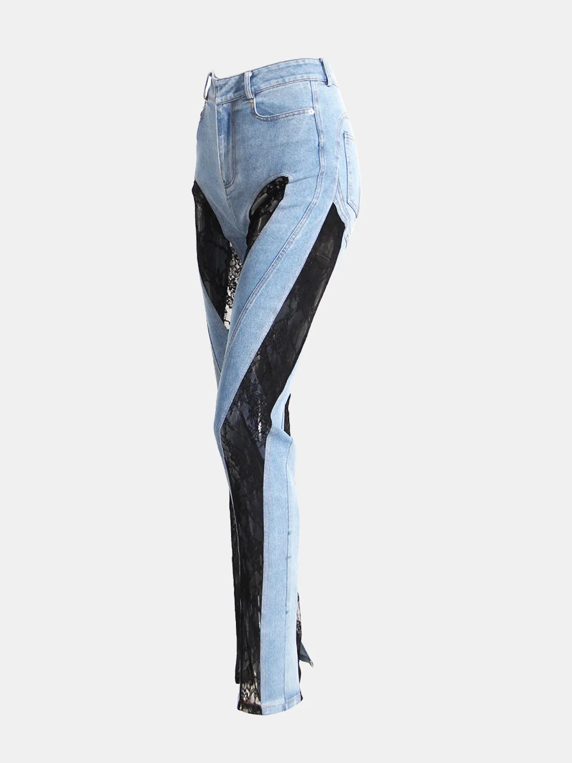 Lacey Patchwork Skinny Jeans