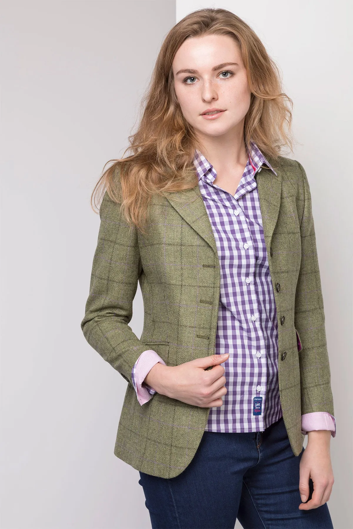 Stylish Long Womens Tweed Blazer