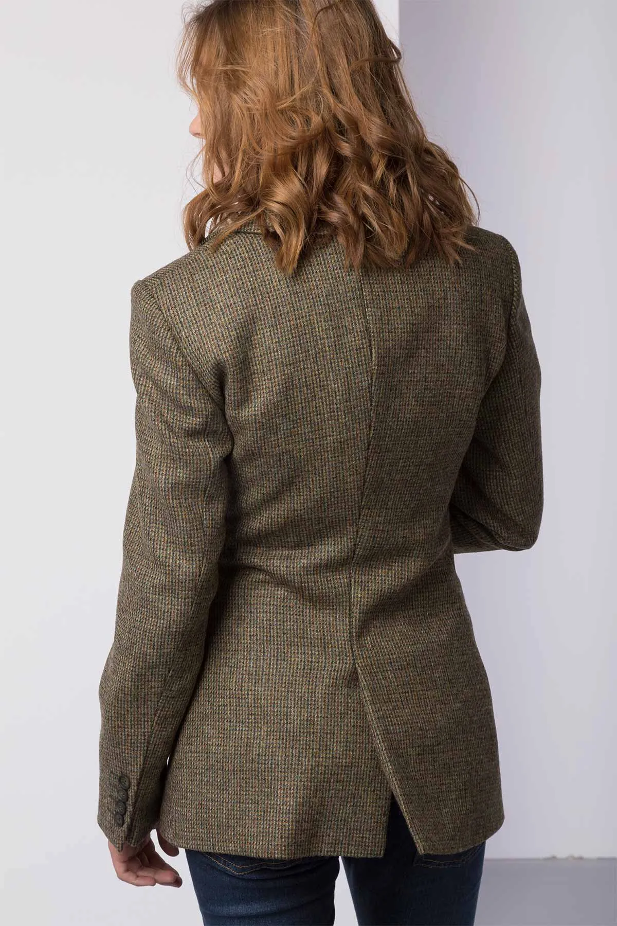 Stylish Long Womens Tweed Blazer