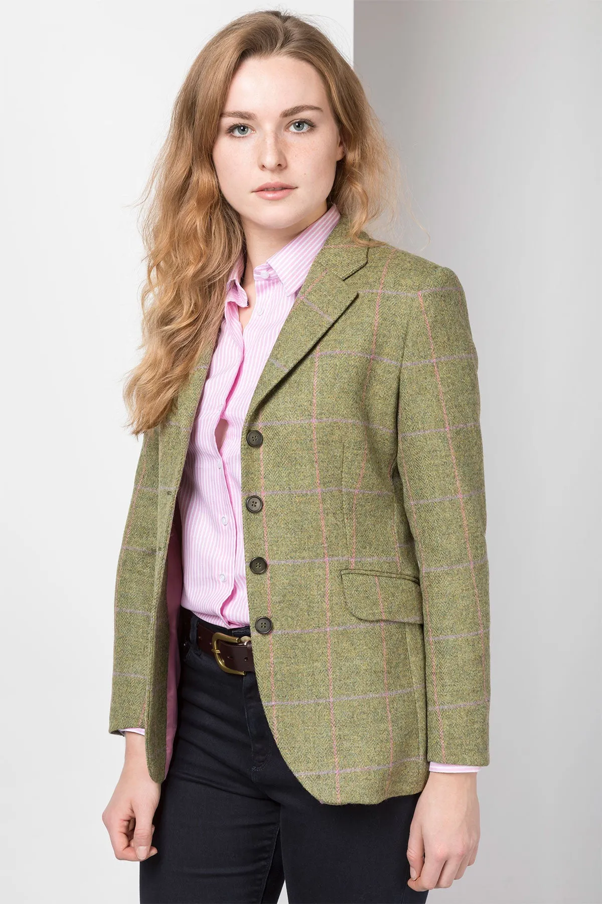 Stylish Long Womens Tweed Blazer