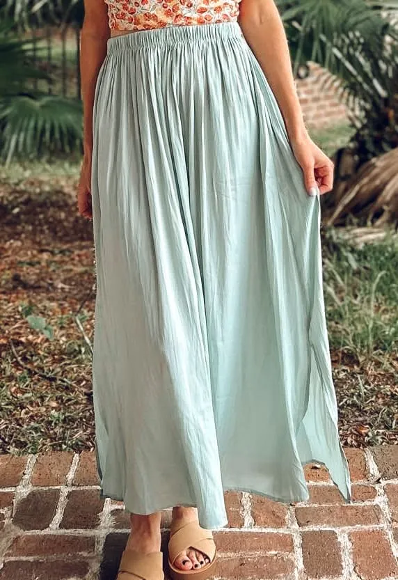 Lately Maxi Skirt | Sage